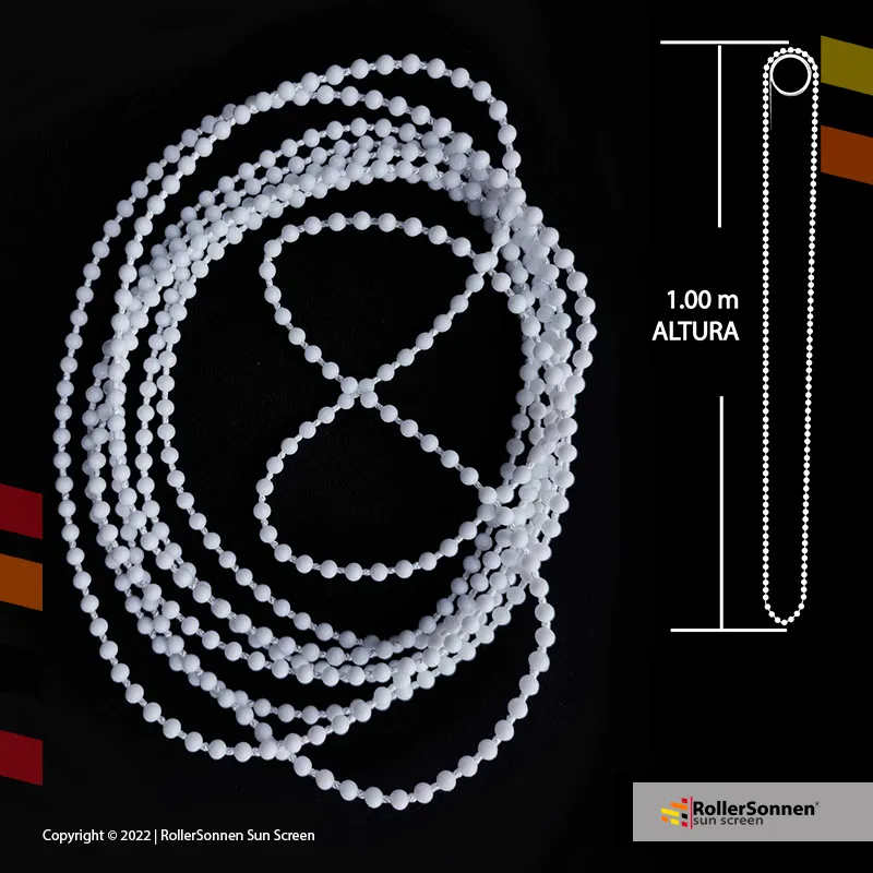 Cadena plástica Continua para Cortinas Roller – 100 cm Altura