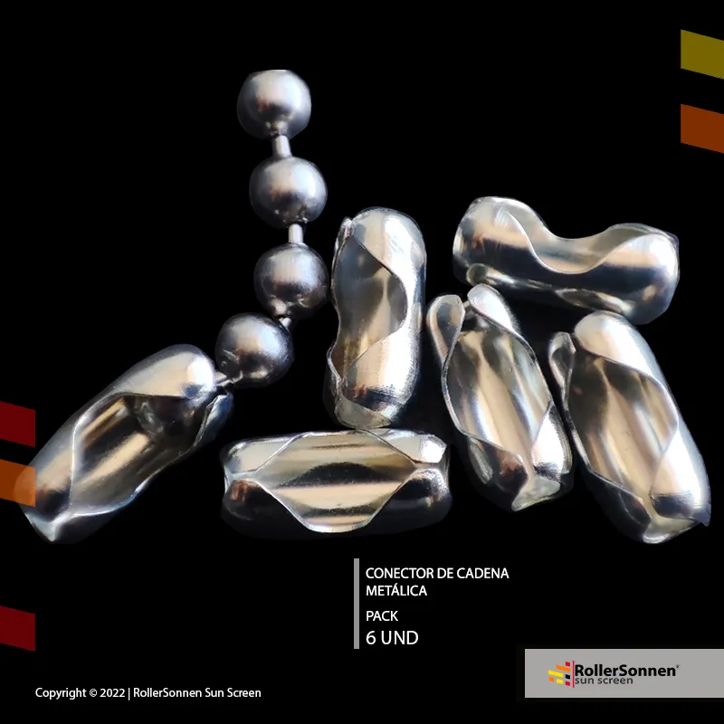 Conector de Cadena Metálica para Cortina Roller – pack 6 und