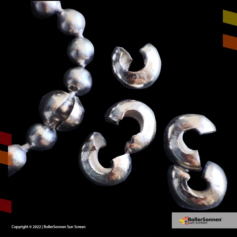 Tope Metálico para Cadena de Cortina Roller – pack 6 und